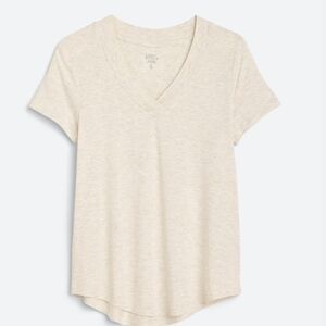 Market & Spruce Erin Overlap V Neck Knit Tee Size Medium
